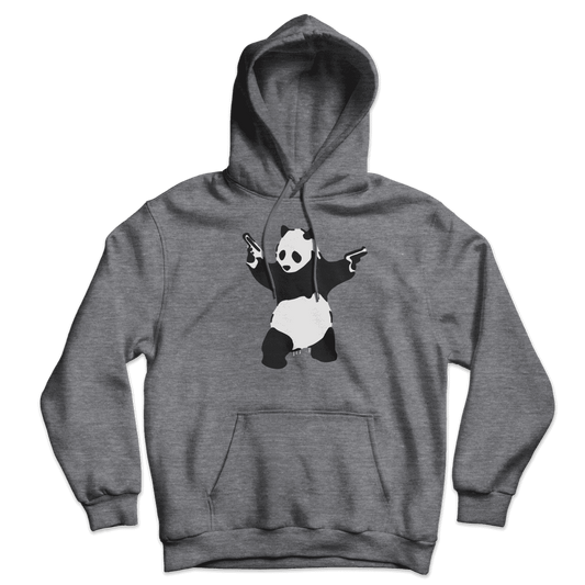 Banksy Pandamonium Armed Panda Unisex Hoodie