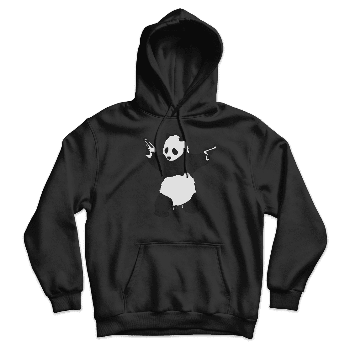 Banksy Pandamonium Armed Panda Unisex Hoodie