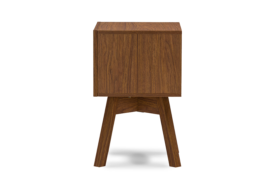 Warwick Two-tone Walnut and White Modern Accent Table and Nightstand Walnut/White