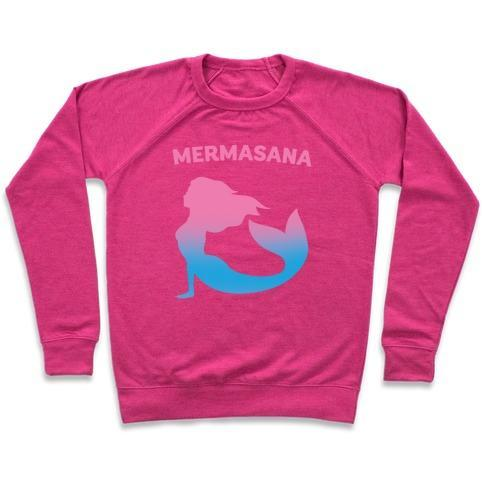 MERMASANA PARODY WHITE PRINT CREWNECK SWEATSHIRT