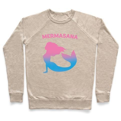 MERMASANA PARODY WHITE PRINT CREWNECK SWEATSHIRT