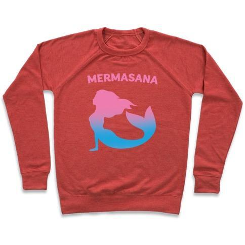 MERMASANA PARODY WHITE PRINT CREWNECK SWEATSHIRT