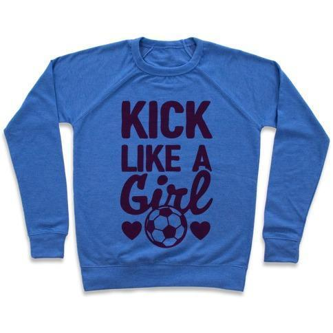 KICK LIKE A GIRL CREWNECK SWEATSHIRT