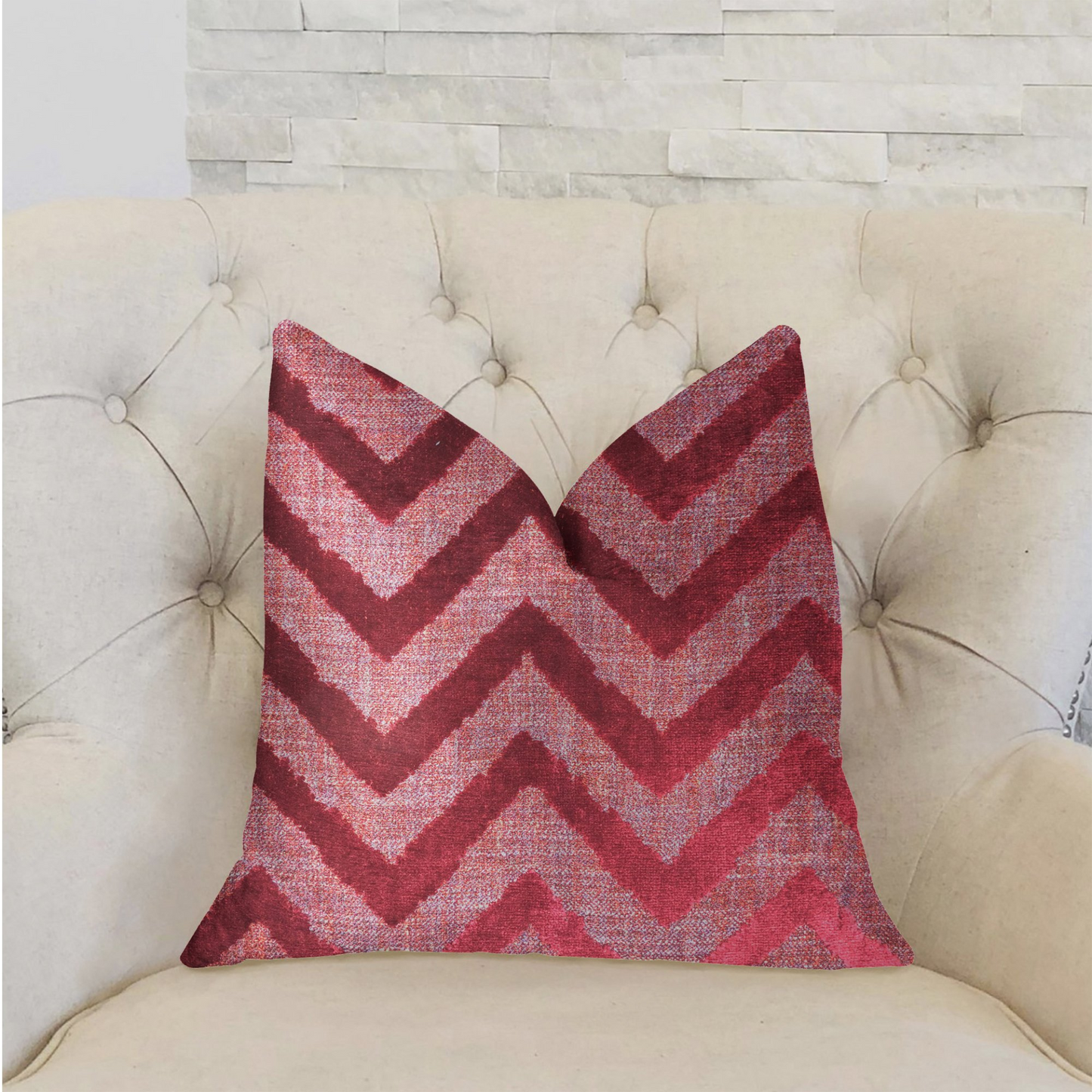 Valentina Red Luxury Throw Pillow