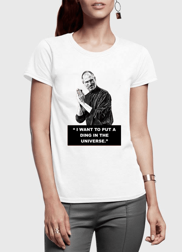 Steve Jobs Half Sleeves Women T-shirt