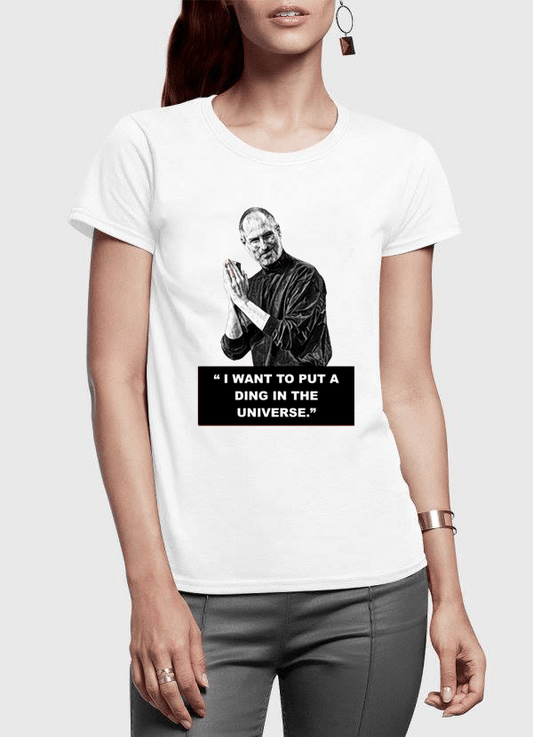 Steve Jobs Half Sleeves Women T-shirt