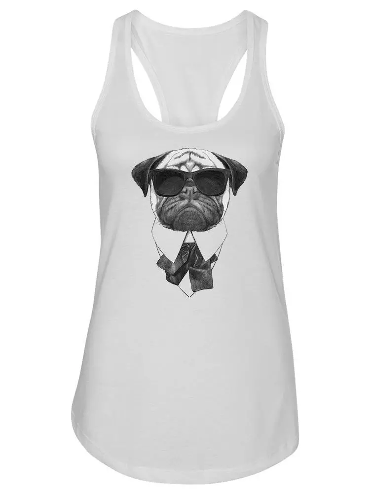 A Pug With Sunglasses Tank Women's -Image by Shutterstock