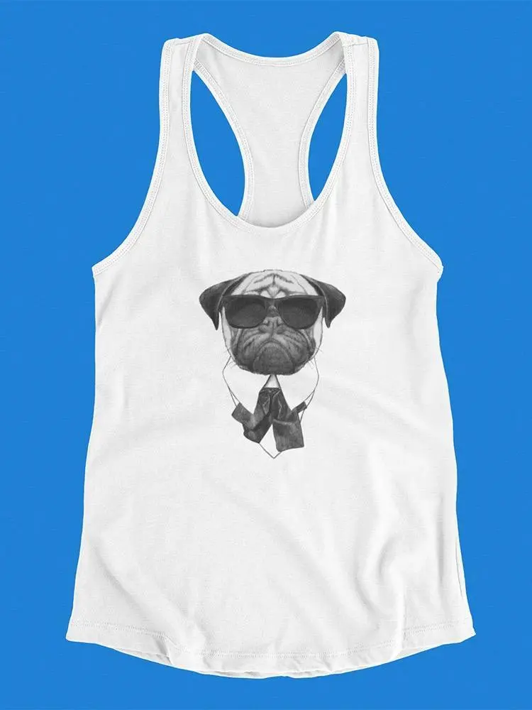 A Pug With Sunglasses Tank Women's -Image by Shutterstock