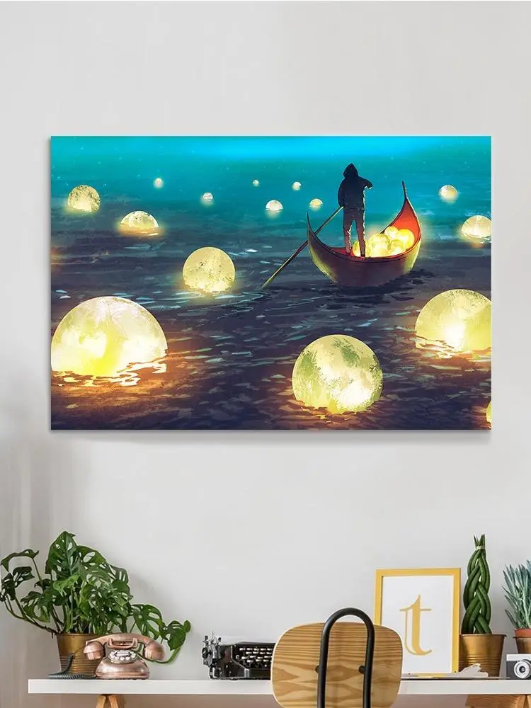 Rowing Throw The Orbs Canvas -Image by Shutterstock