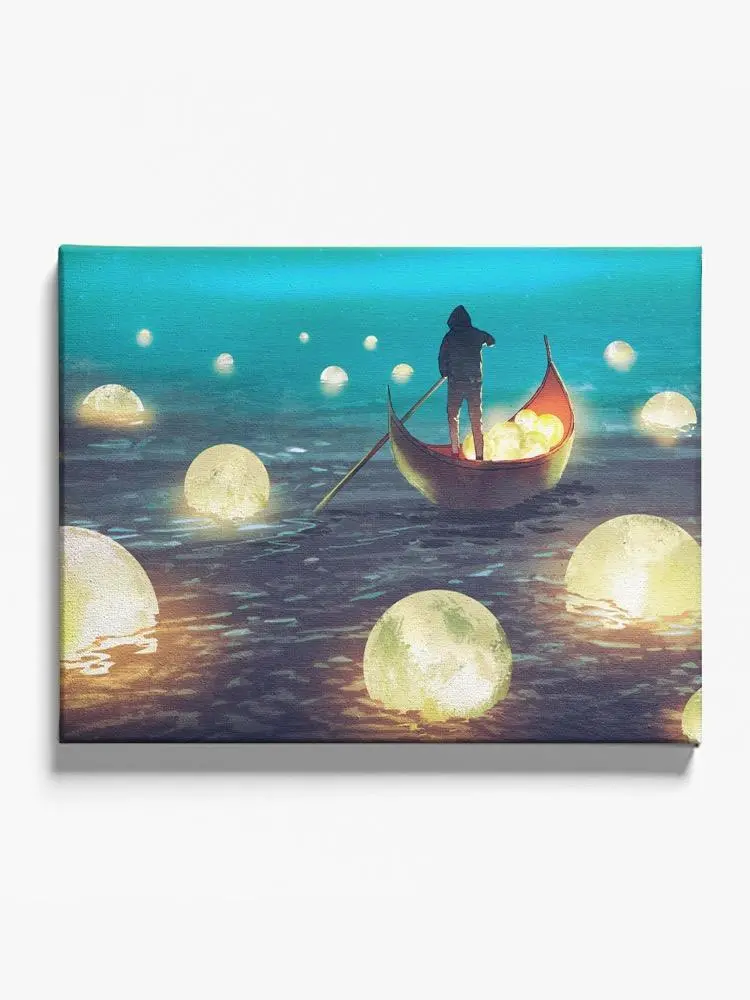 Rowing Throw The Orbs Canvas -Image by Shutterstock