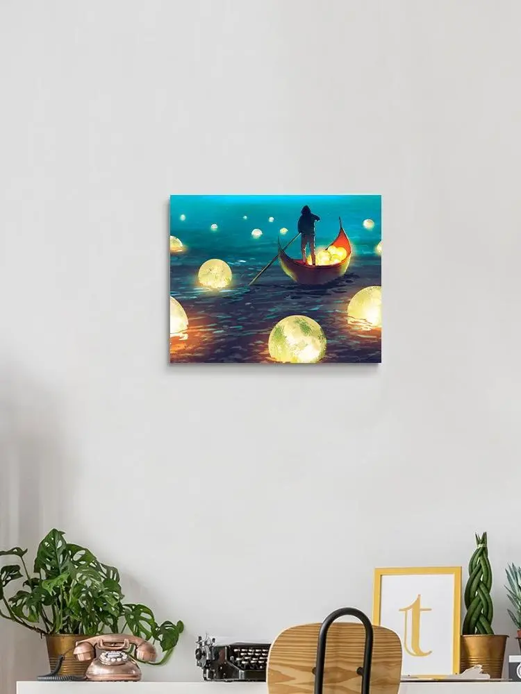 Rowing Throw The Orbs Canvas -Image by Shutterstock