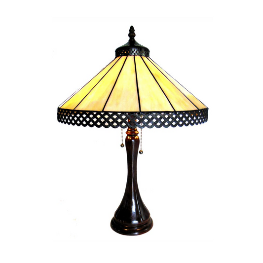 MILA Tiffany-style 2 Light Table Lamp 16" Shade