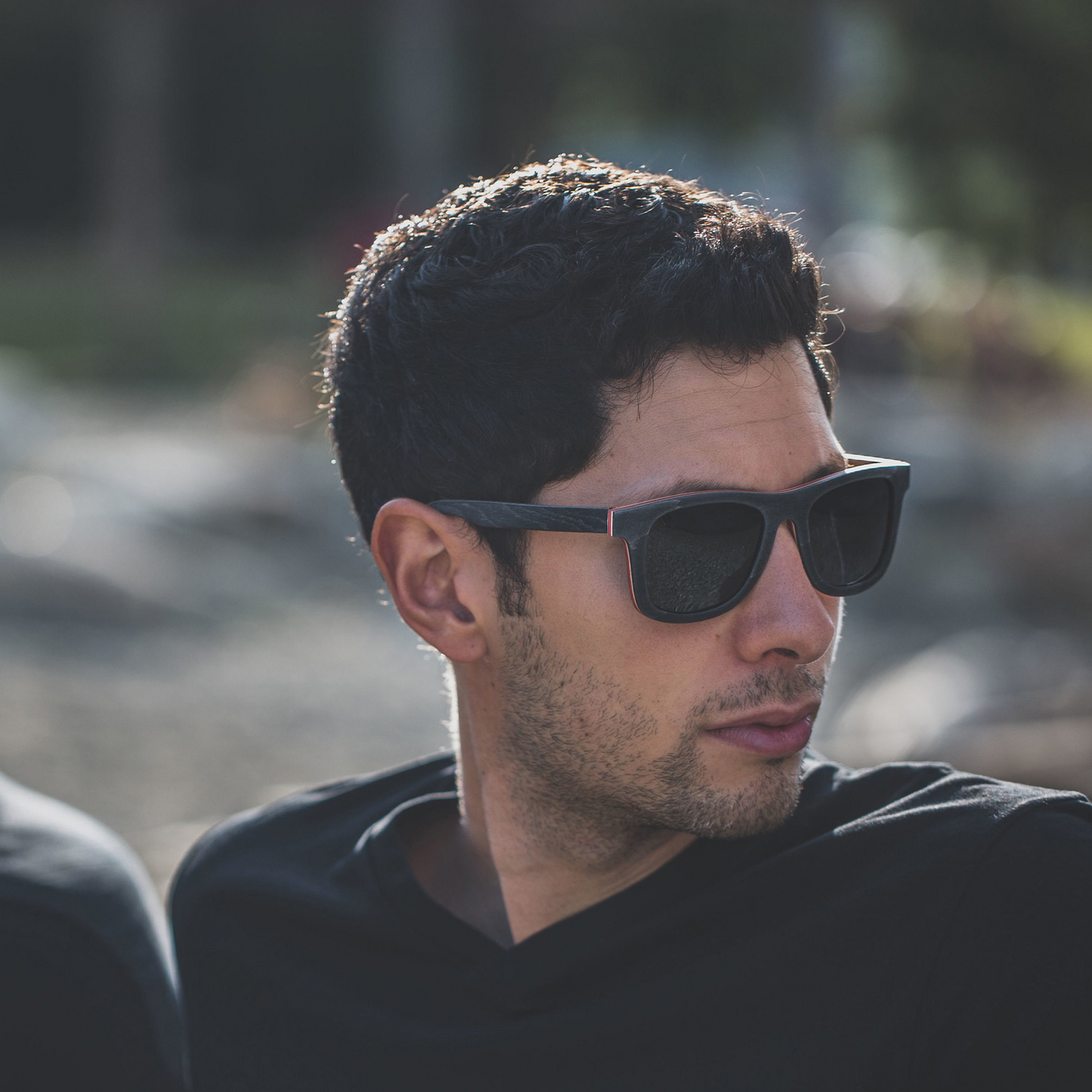 Canadian multi layer black maple wood sunglasses