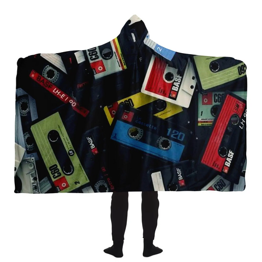 Abstract Pattren Hooded Blanket