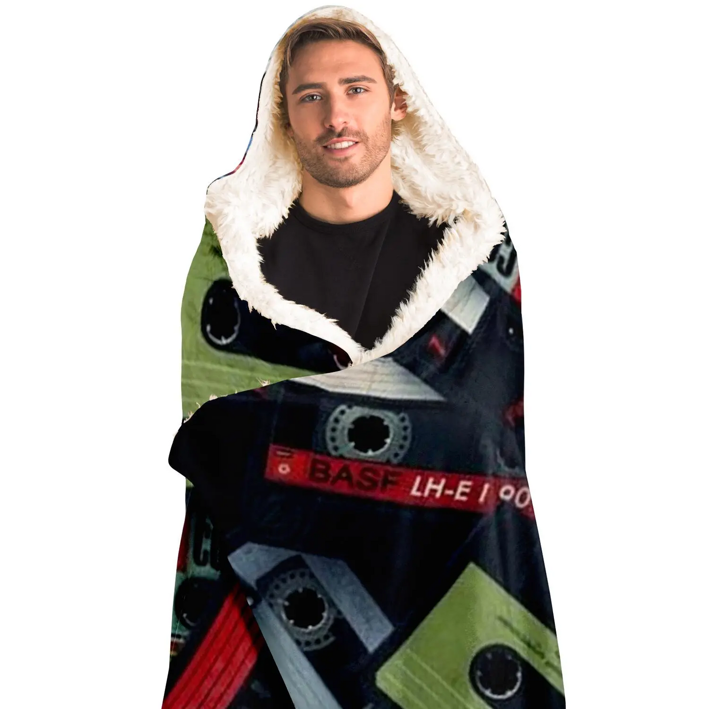 Abstract Pattren Hooded Blanket