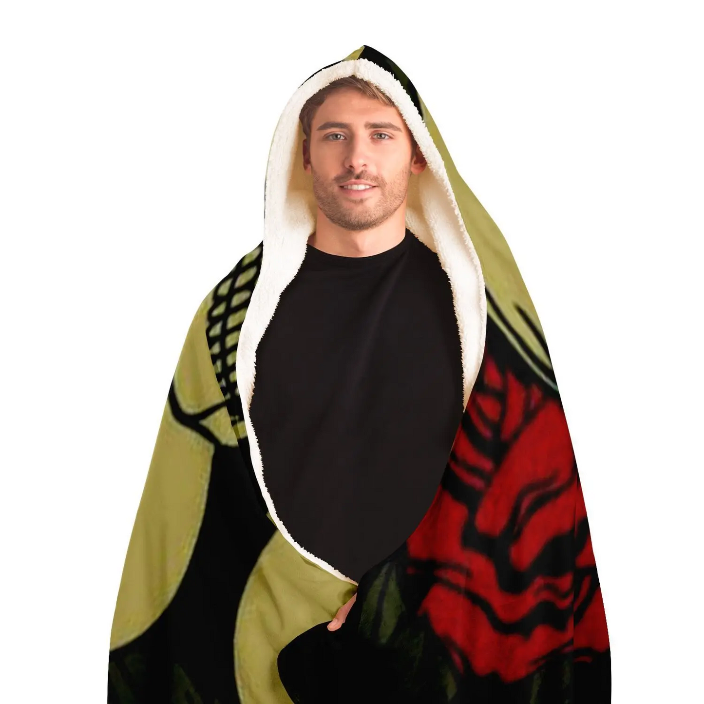 Abstract Pattren Hooded Blanket