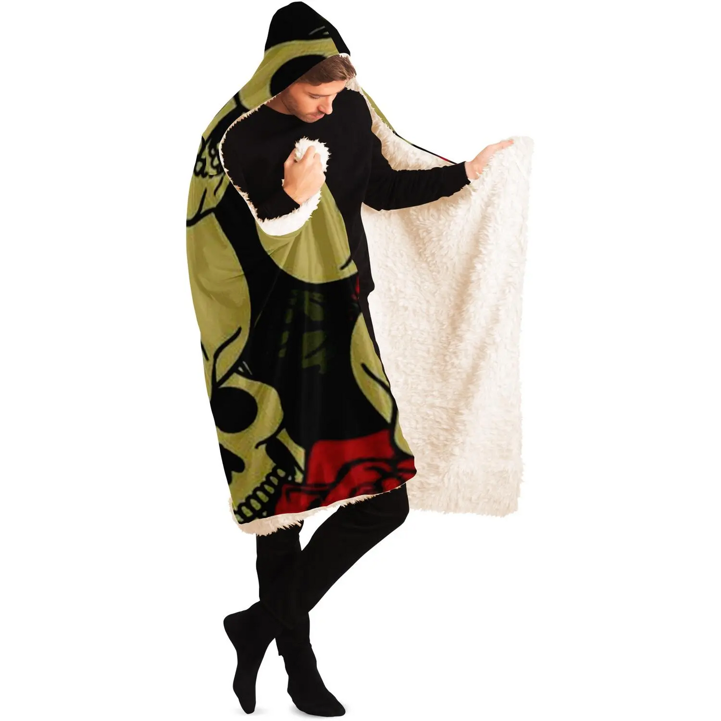 Abstract Pattren Hooded Blanket