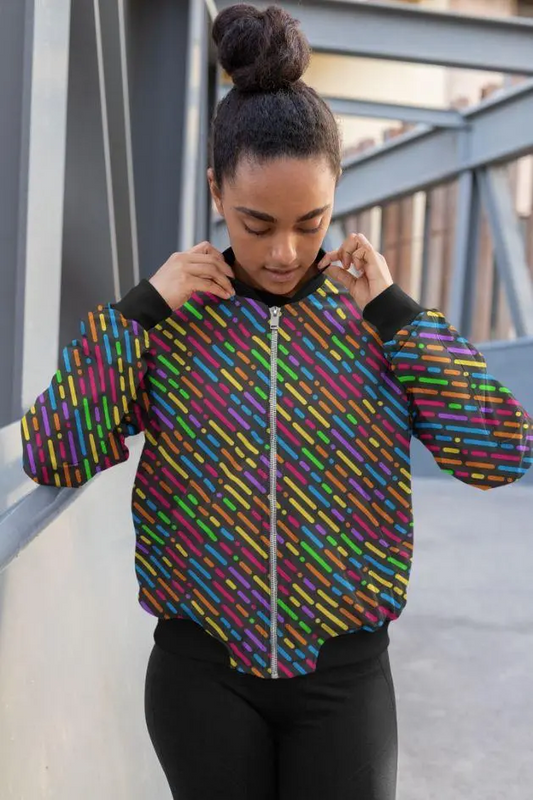 Colorful Rain 3 Bomber Jacket