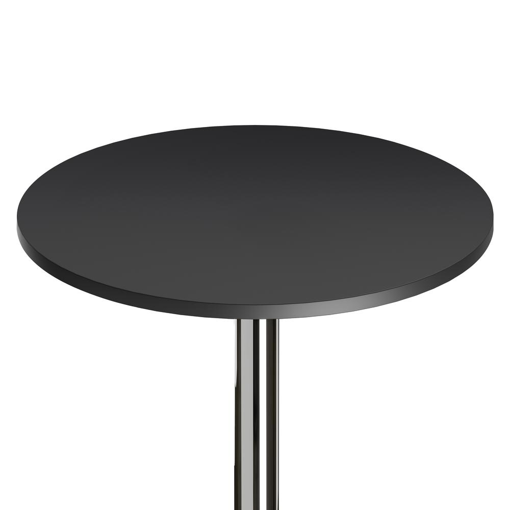 Spectrum Pub Table 24" Round, Black with Chrome