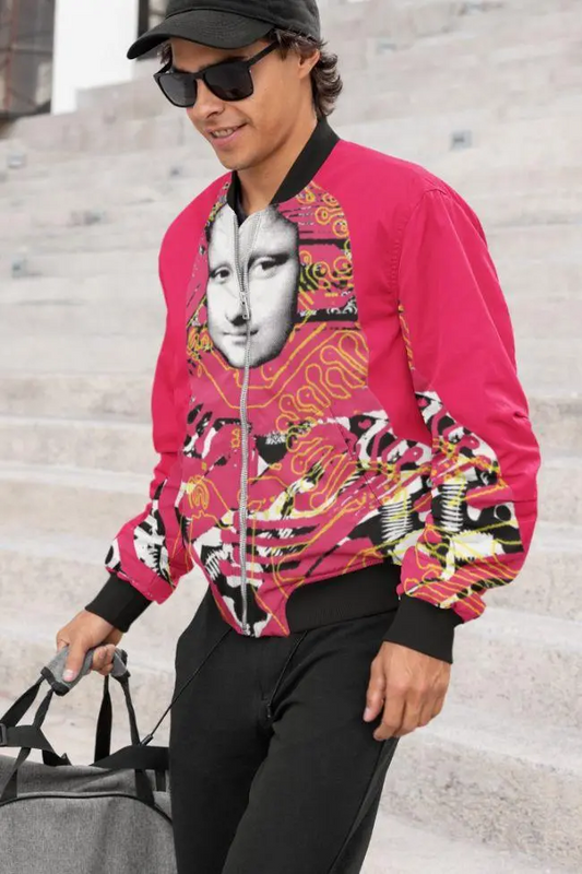 Mona Lisa Relaxing Bomber Jacket