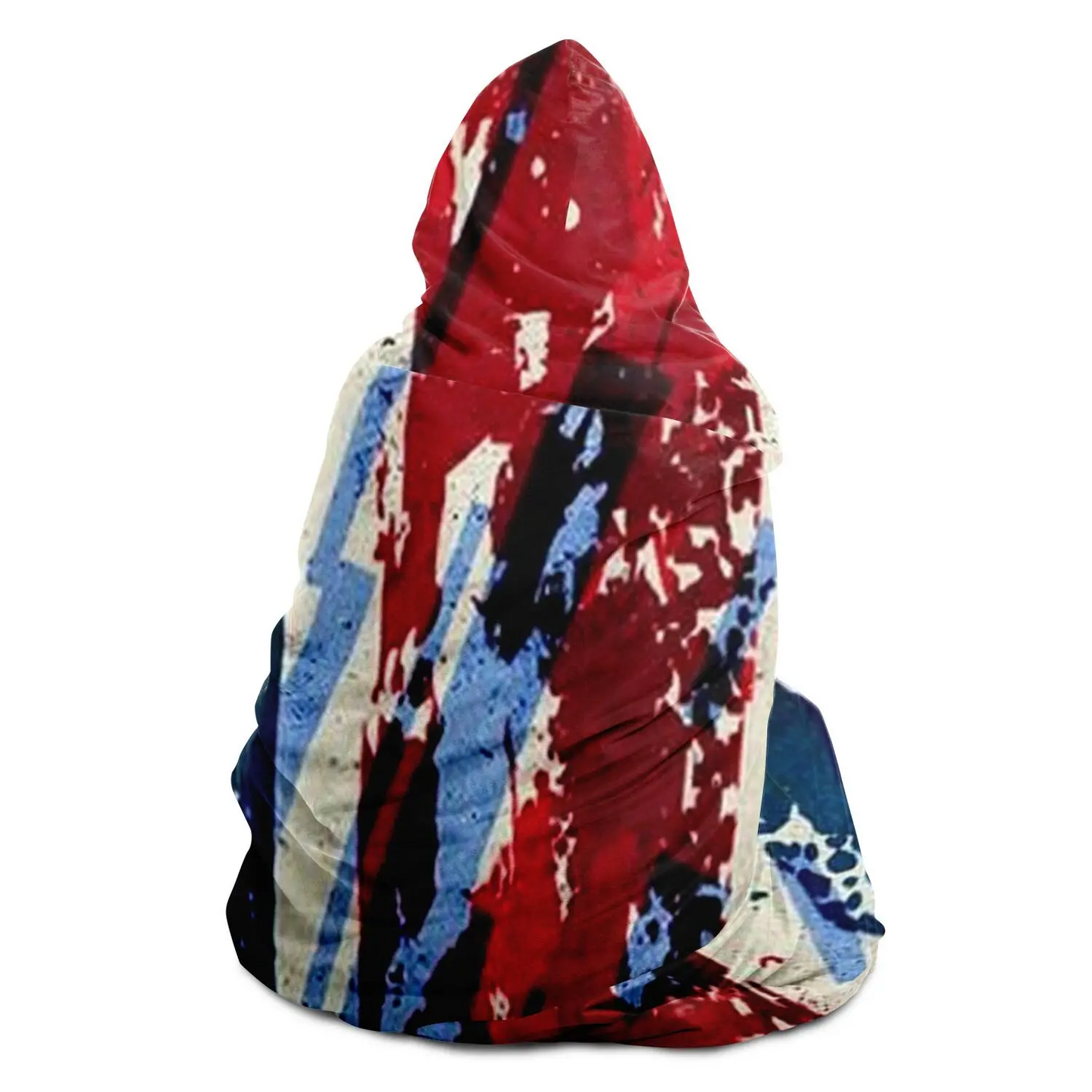 Abstract Pattren Hooded Blanket