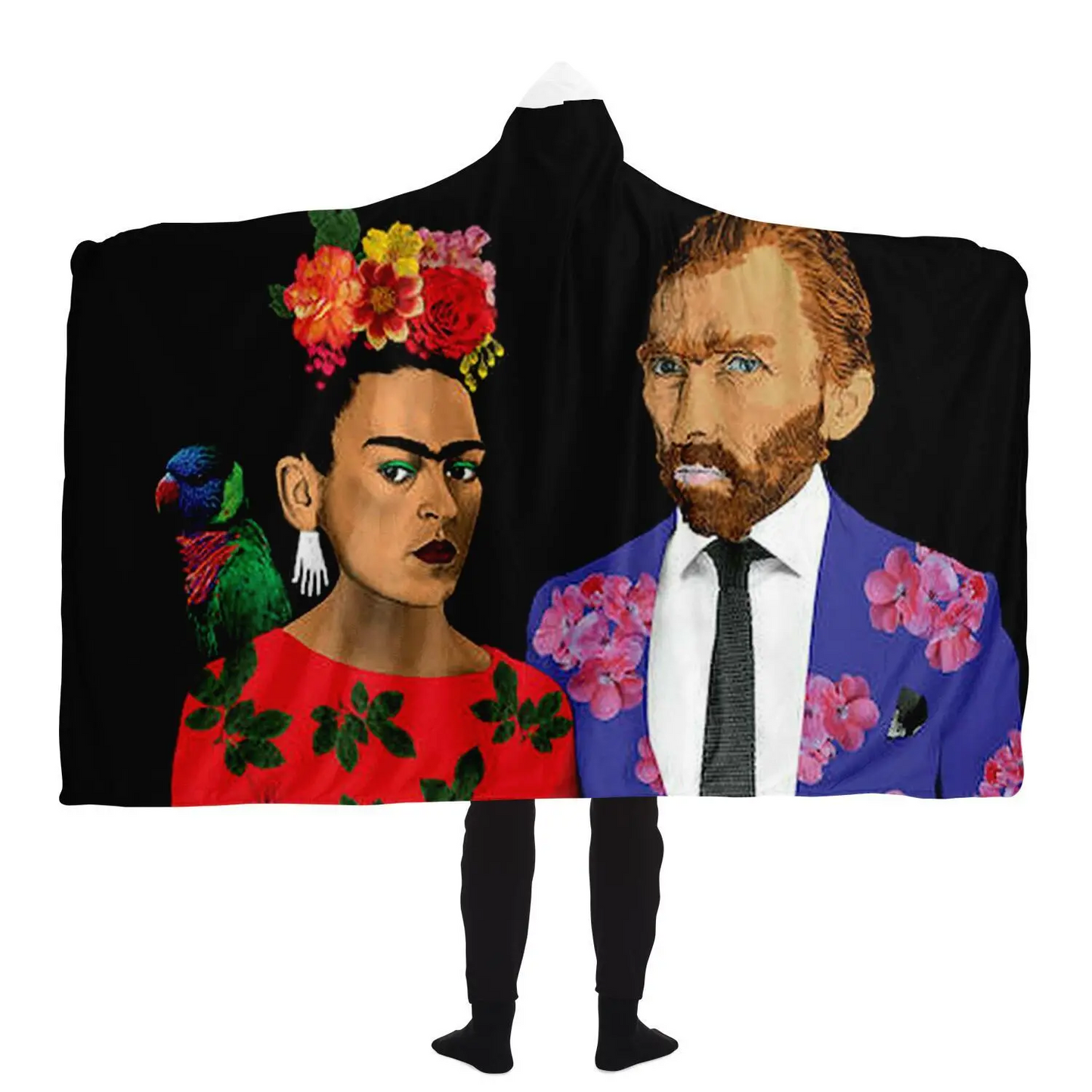 Frida & Gogh Hooded Blanket