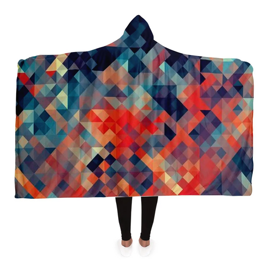 Graphic Pattern Hooded Blanket