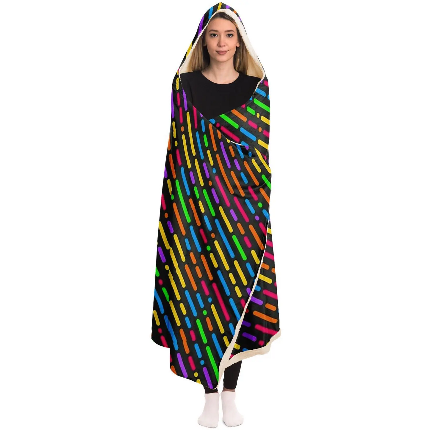 Colorful Rain Hooded Blanket