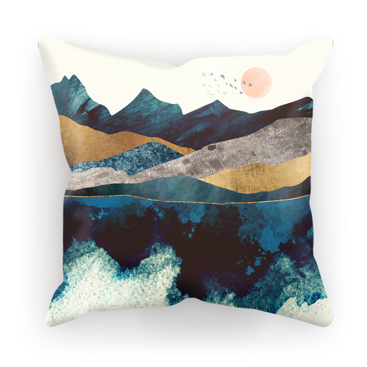 Blue Mountain Reflection Sublimation Cushion Cover