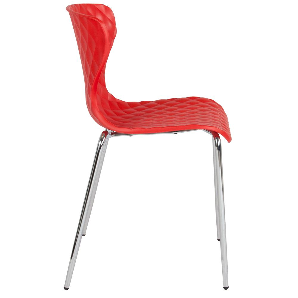 Lowell Contemporary Design Red Plastic Stack Chair