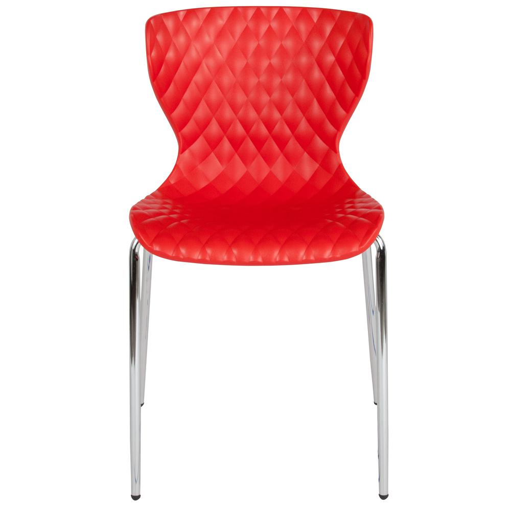 Lowell Contemporary Design Red Plastic Stack Chair