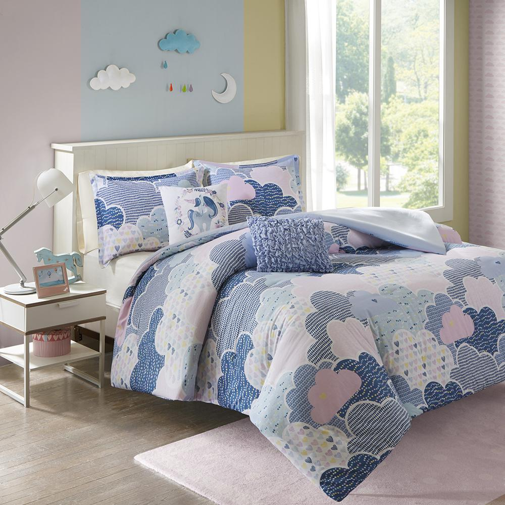 100% Cotton Soft Wash Printed Fabric Duvet Cover Set