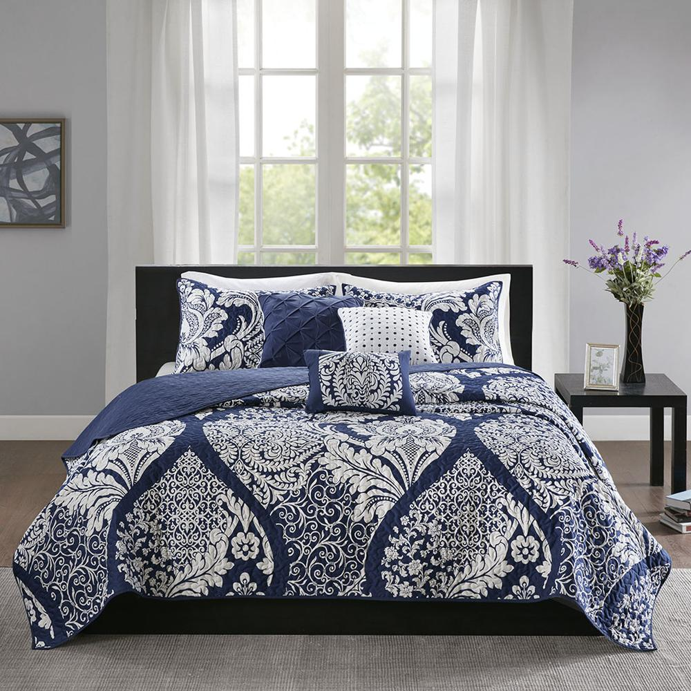 100% Cotton Printed 6pcs Coverlet Set,MP13-5578