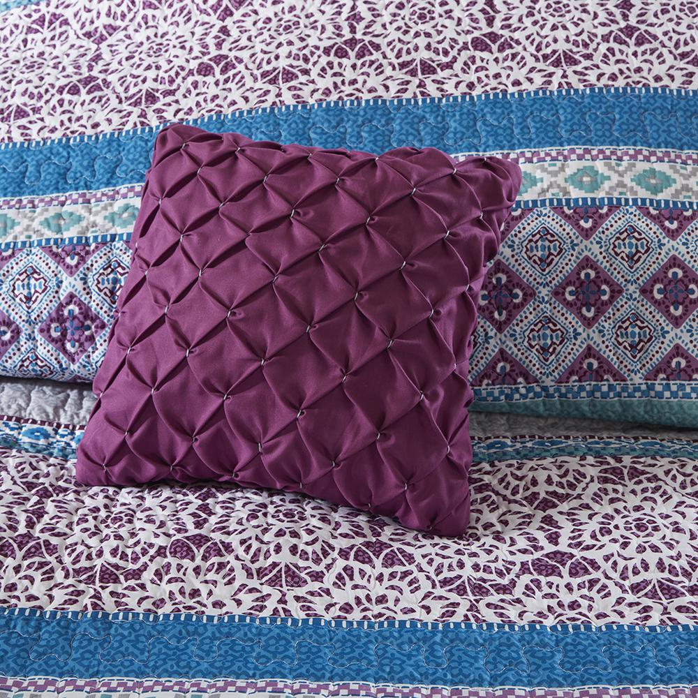 Brushed Microfiber 5 Piece Printed Coverlet Set