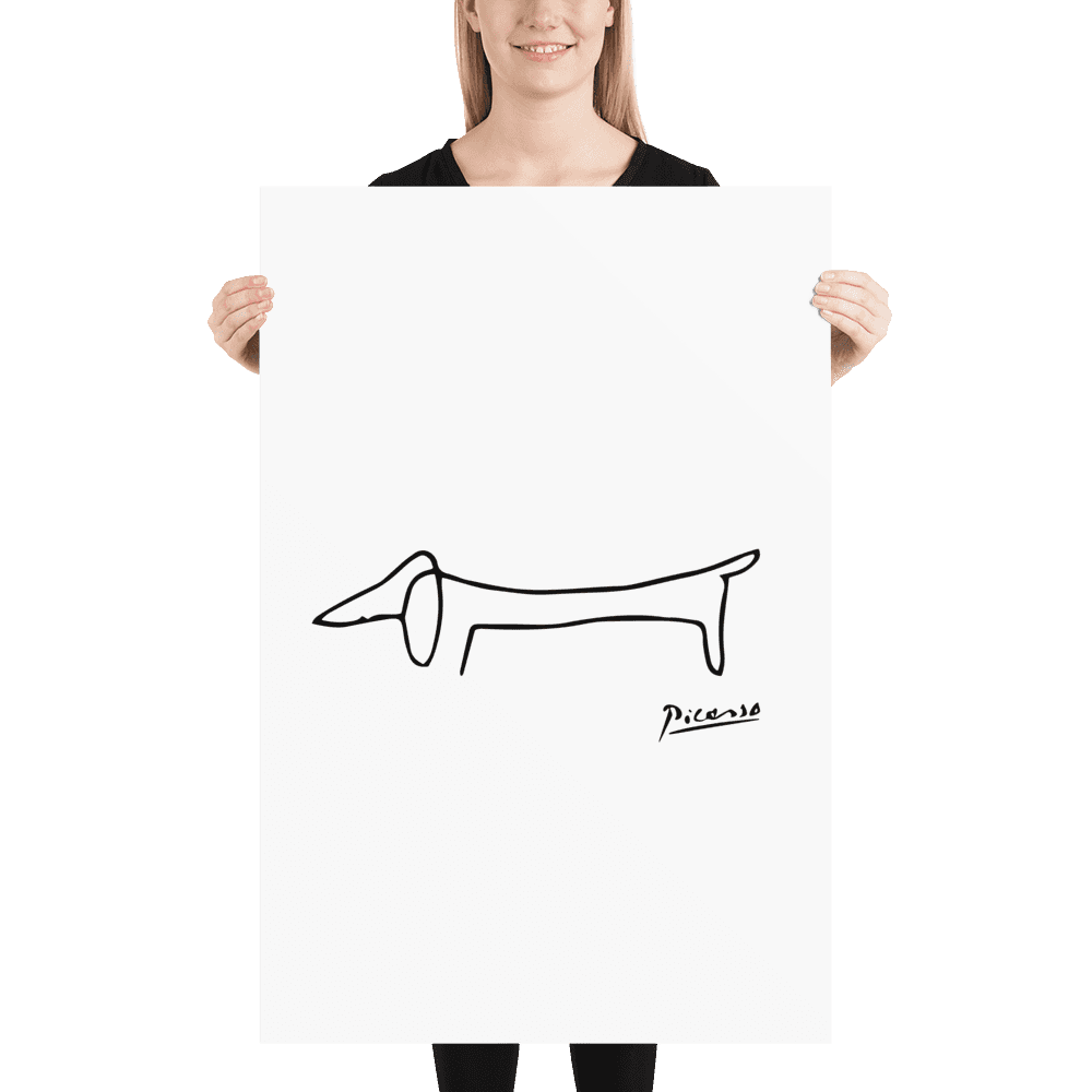 Pablo Picasso Dachshund Dog (Lump) Artwork Poster