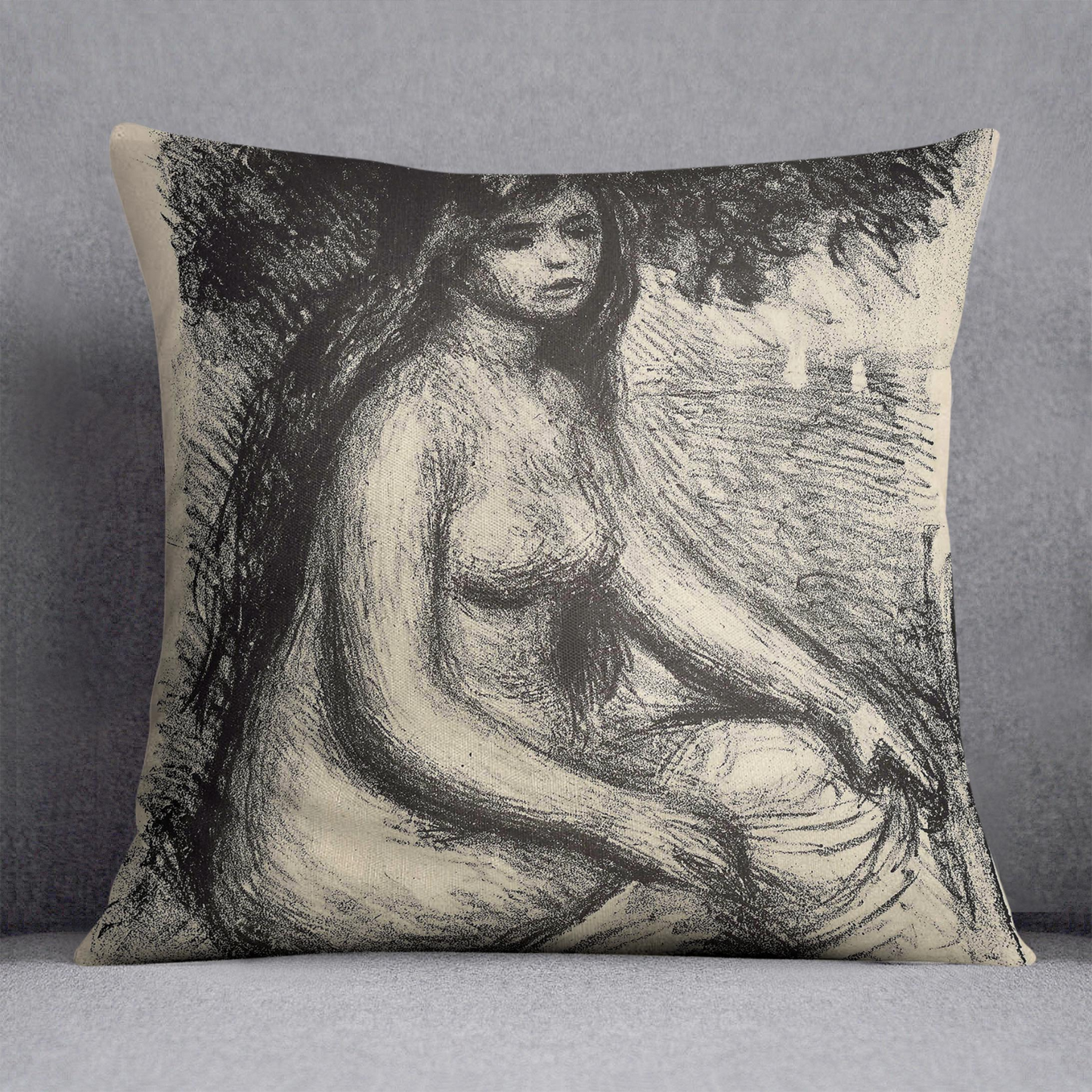 Bather 3 by Renoir Cushion