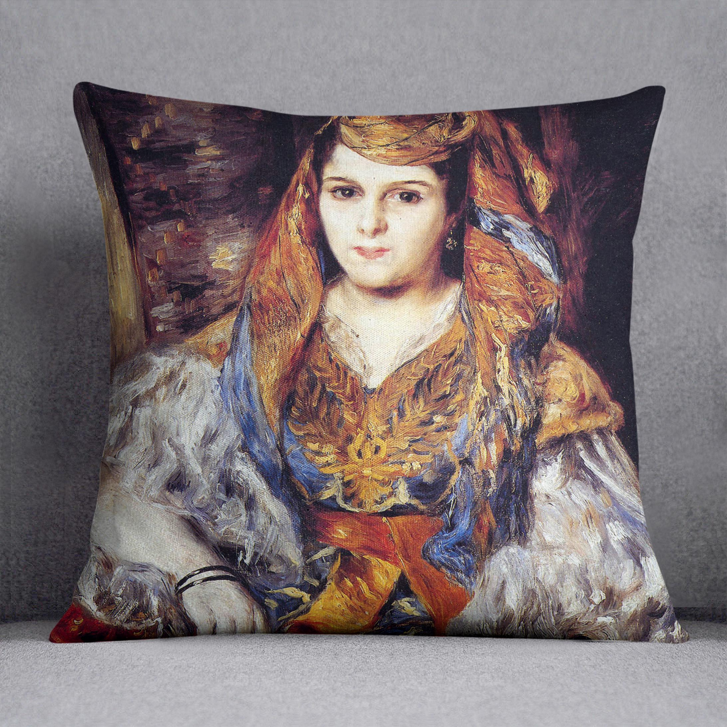 Algerian Woman by Renoir Cushion