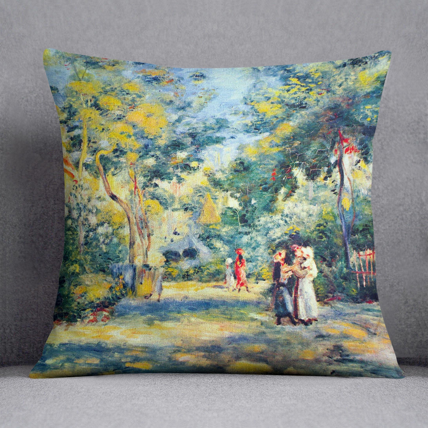 A Garden in Montmartre by Renoir Cushion