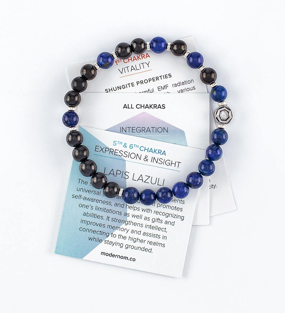 Shungite FIBONACCI Lapis Bracelet