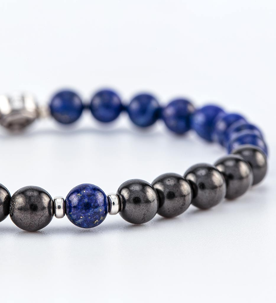 Shungite FIBONACCI Lapis Bracelet