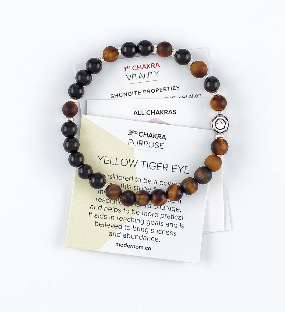 Shungite FIBONACCI Tiger Eye Bracelet