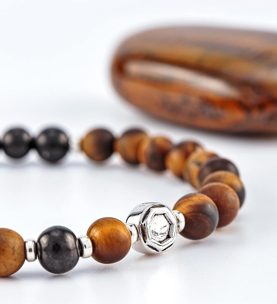 Shungite FIBONACCI Tiger Eye Bracelet