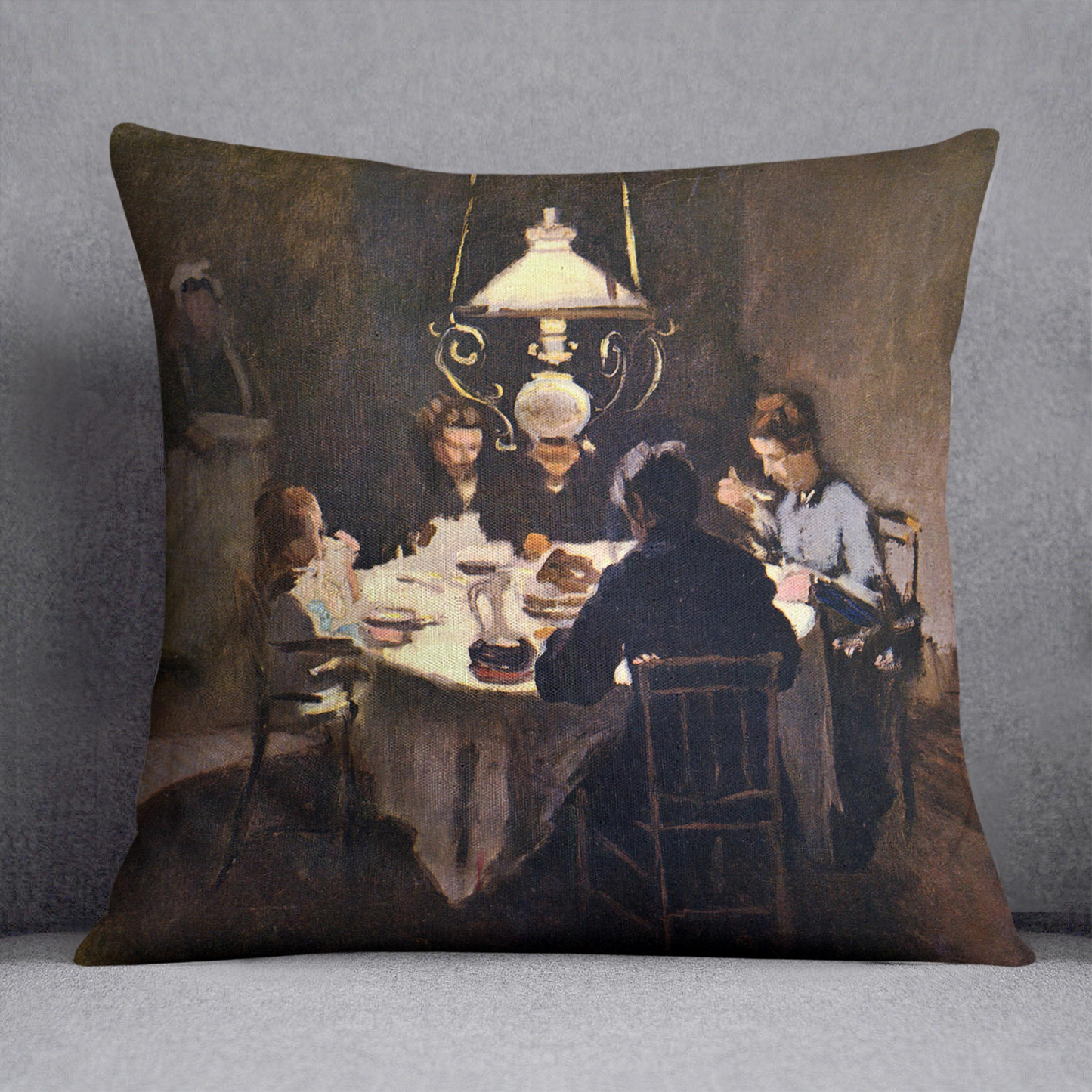 At the Table by Monet Cushion