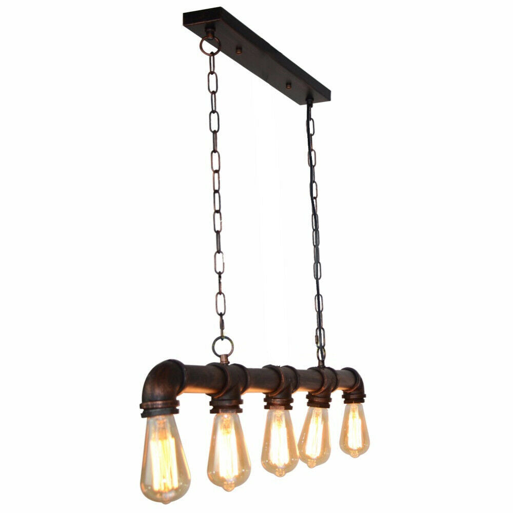 Industrial Vintage Ceiling Steampunk Metal Pipe Loft Pendant Light~2368