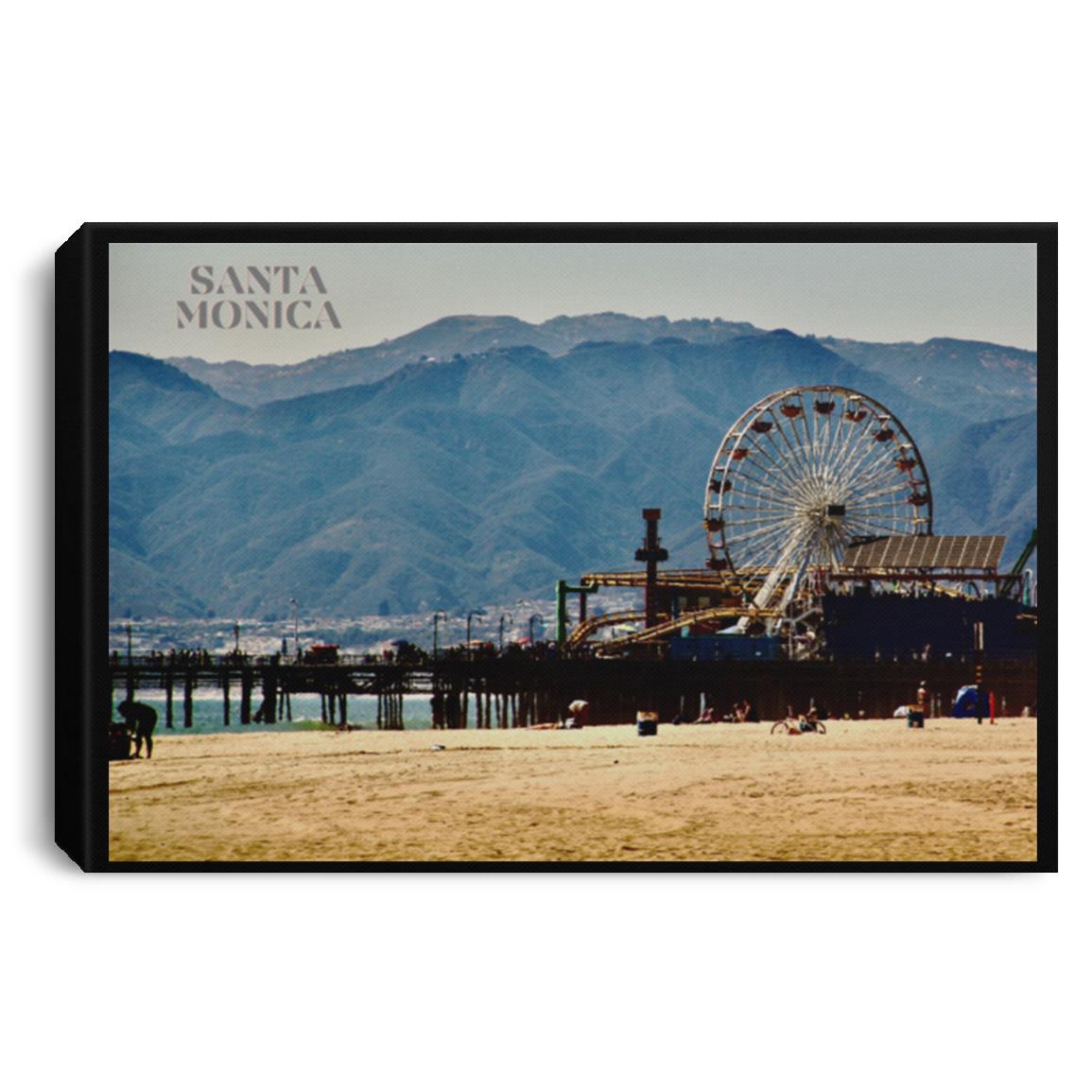 Santa Monica Wheel_Juno Black_ Landscape Canvas .75in Frame