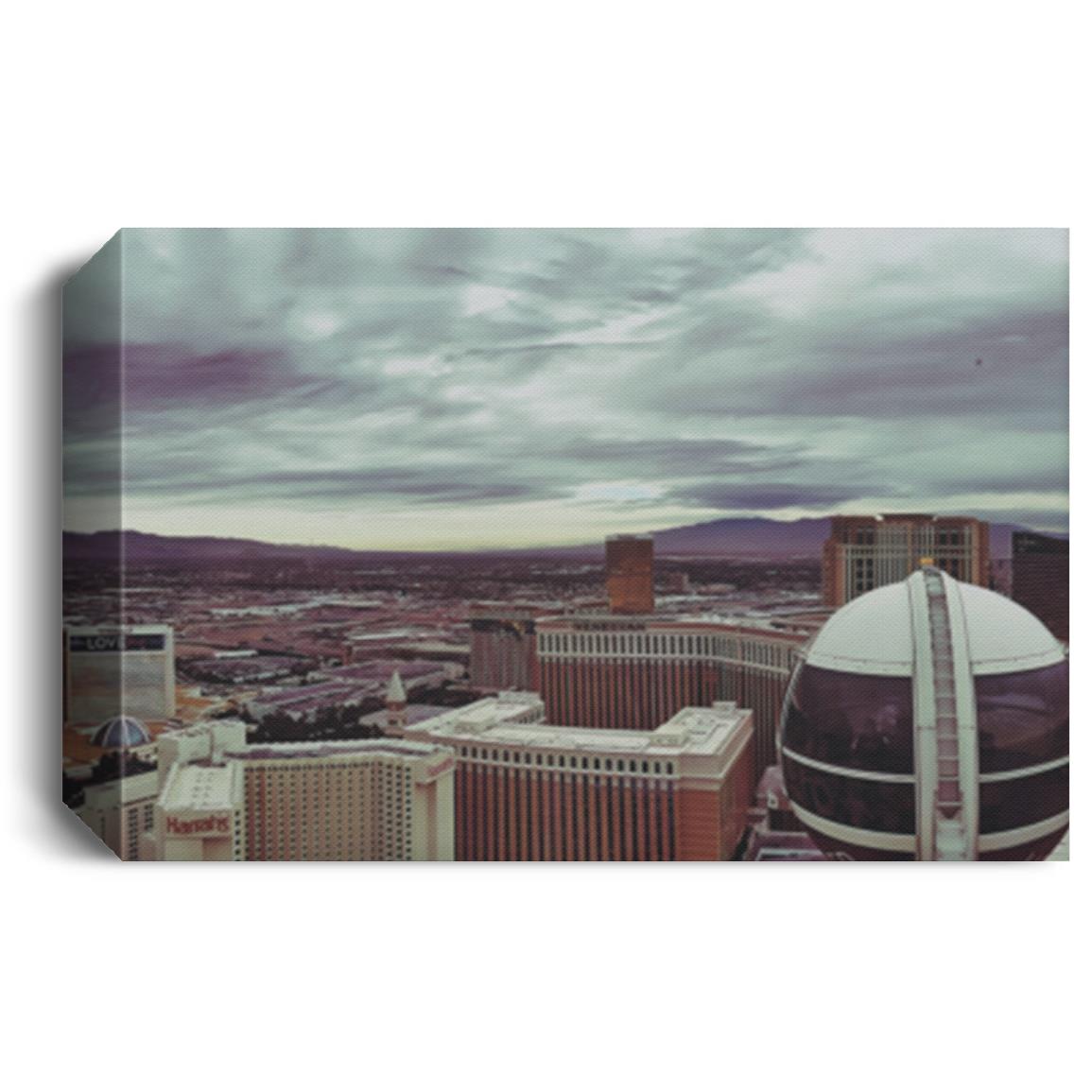 From the top of the Wheel:Vegas _Juno Black_ Deluxe Landscape Canvas 1.5in Frame