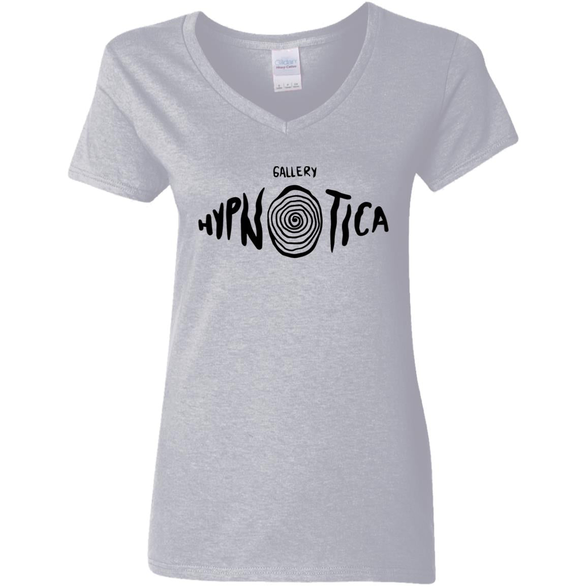 Amazing  Gallery Hypnotica Logo_ Ladies' 5.3 oz. V-Neck T-Shirt