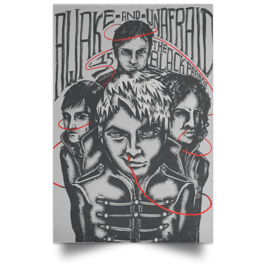 TBPAwake and Afraid MCR,_Gordo Ilustra_ Satin Portrait Poster