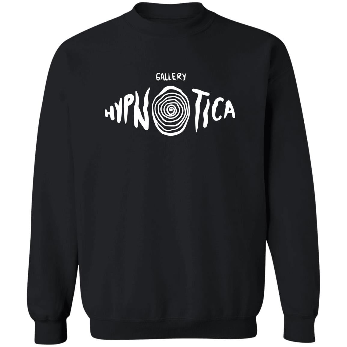 Asset 2@4x Amazing Gallery Hypnotica Logo_White_  Pullover Crewneck Sweatshirt 8 oz (Closeout)