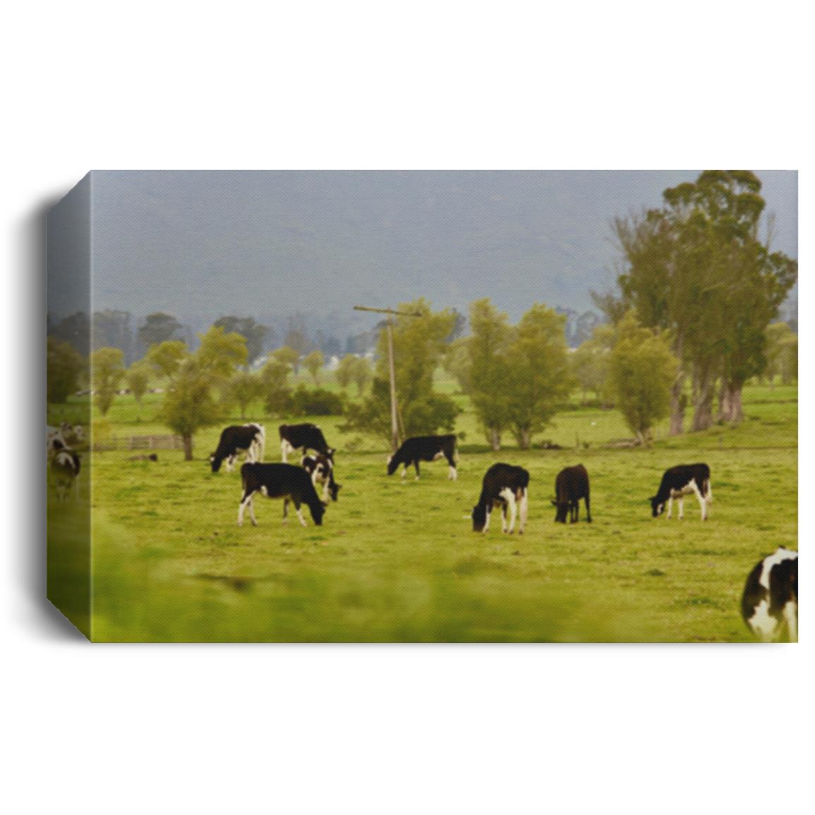 Pastizal de vacas Sabana De Bogota Deluxe Landscape Canvas 1.5in Frame